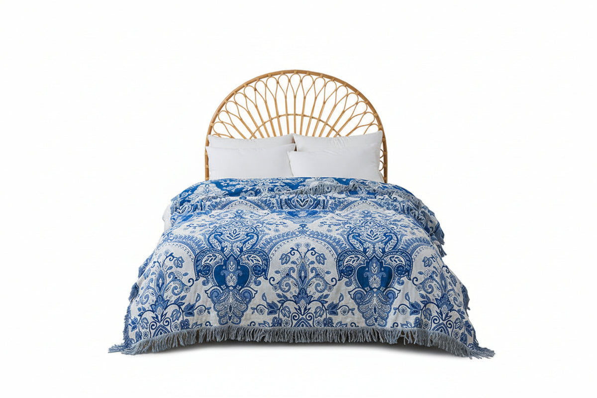 Floral Tassel Soft Blanket