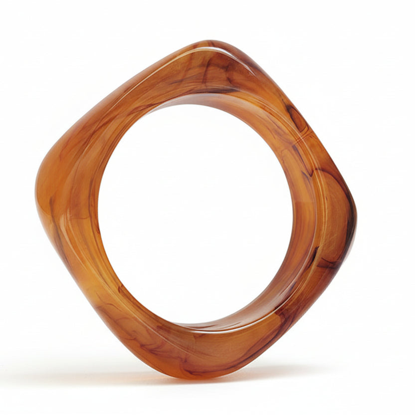 Large marble pattern exaggerated acrylic bracelet