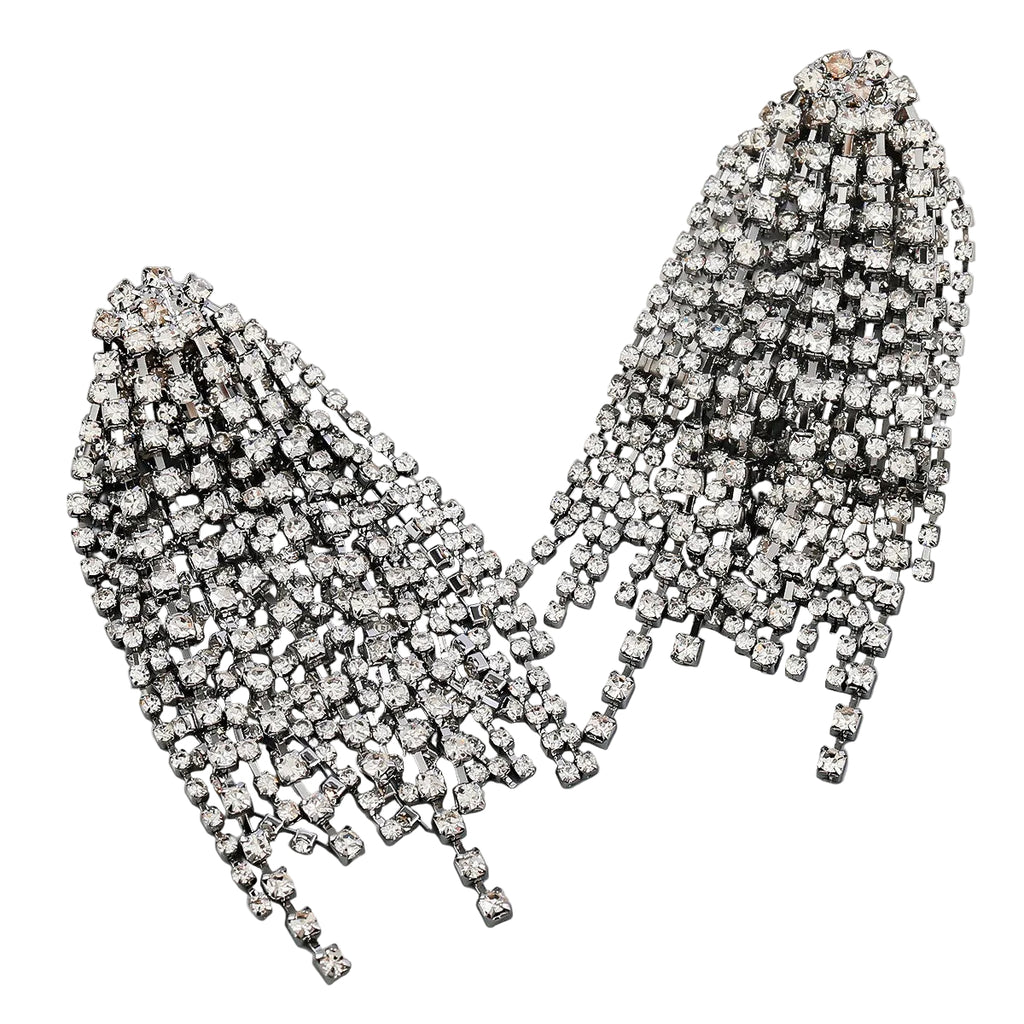 Rhinestone Tassel Earrings