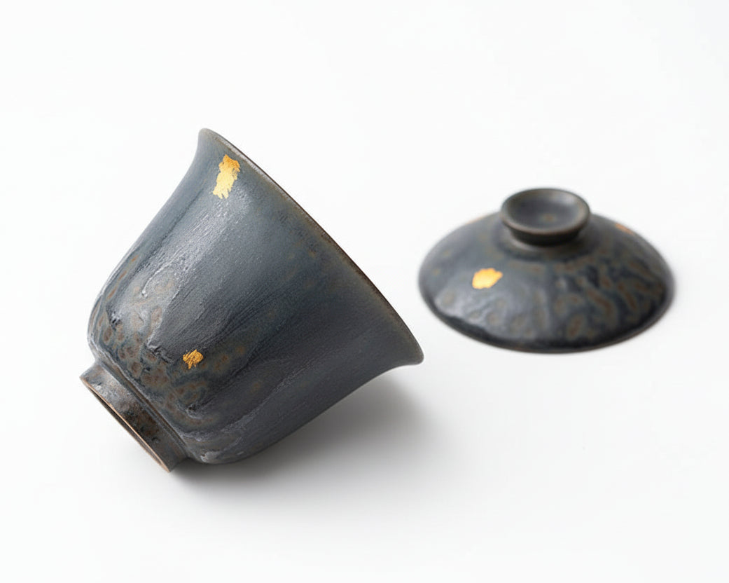 Retro Copper Glazed Tea Cups