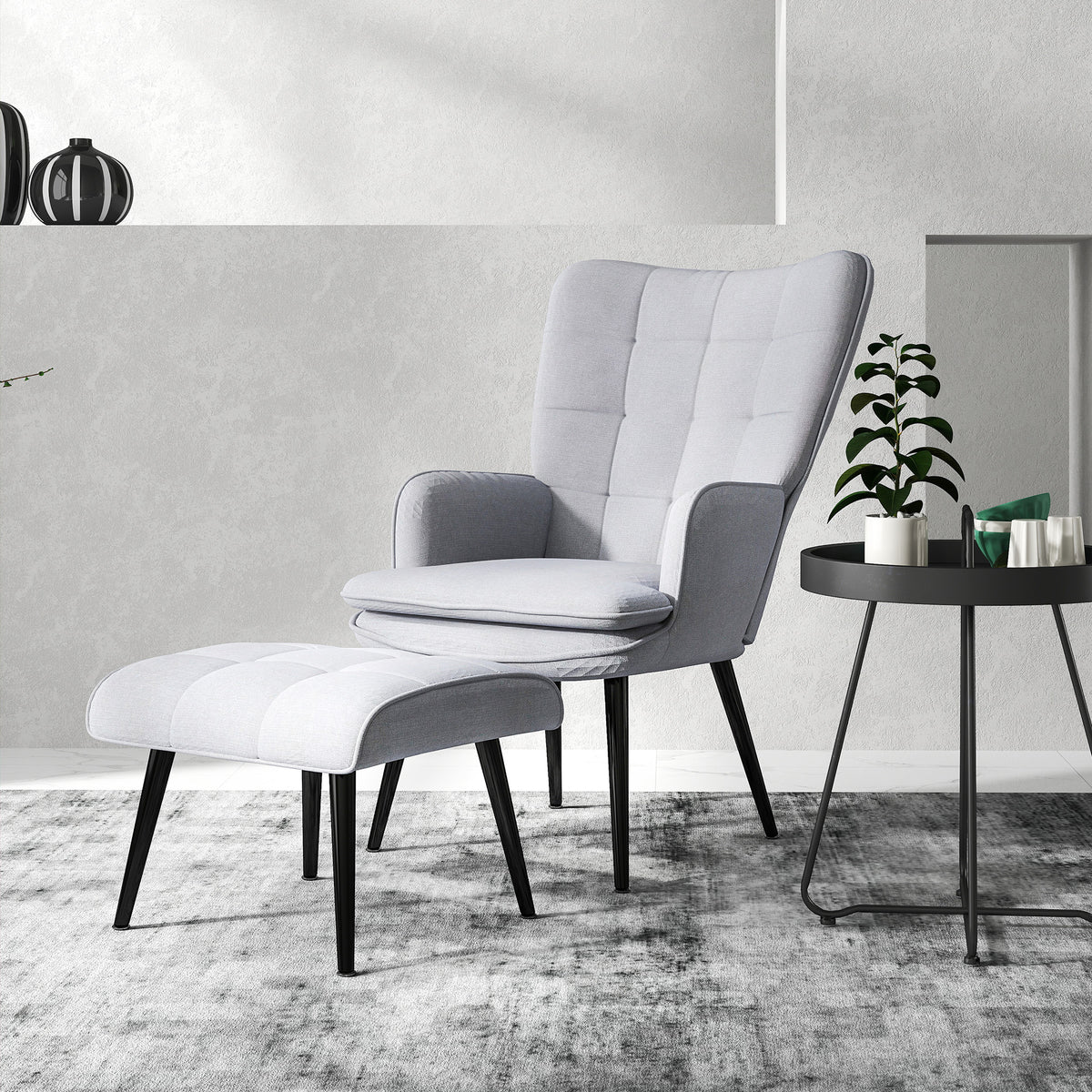 Armchair With Footstool