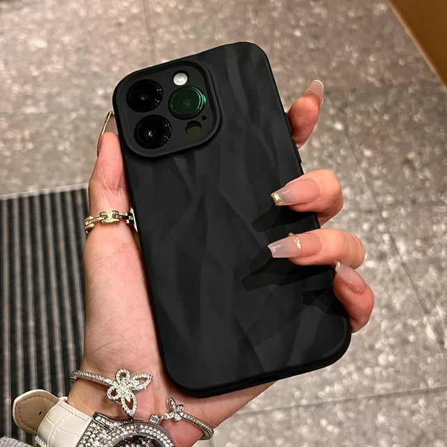 Fold Wrinkle Phone Case For iPhone