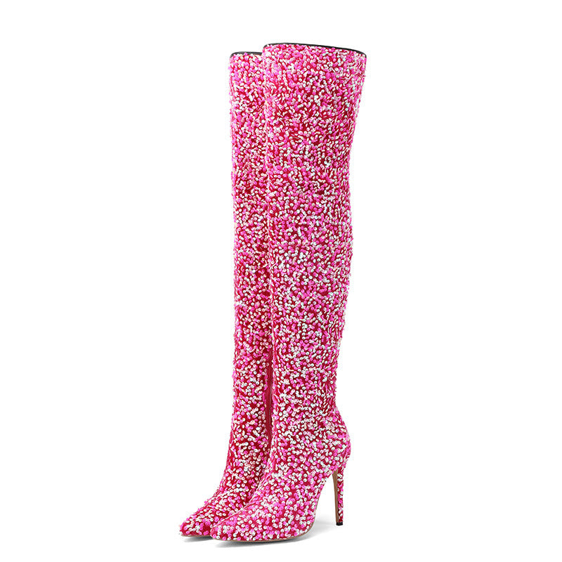 Sequin Over-the-knee Boots