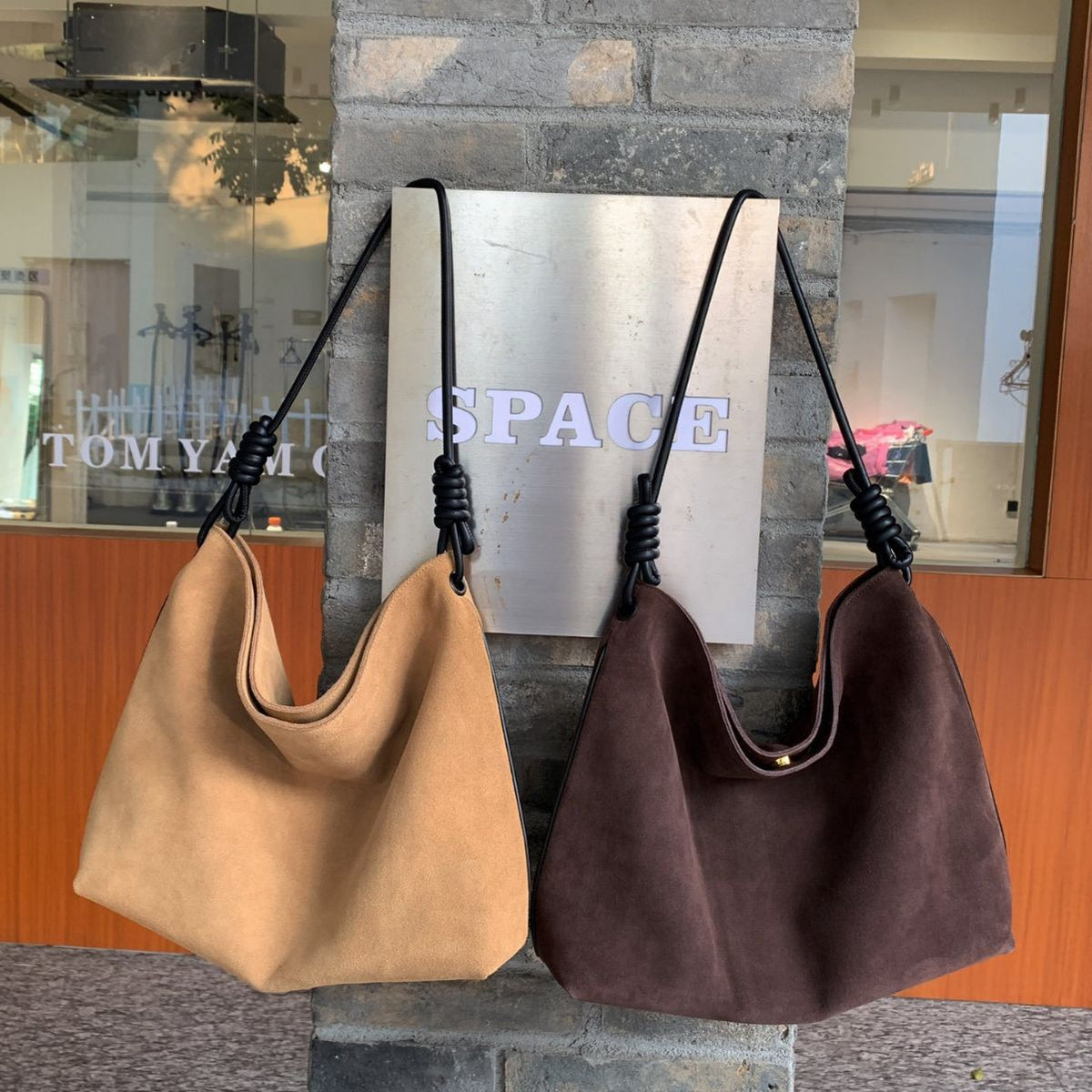 Suede Leather Large-Capacity Shoulder Bag
