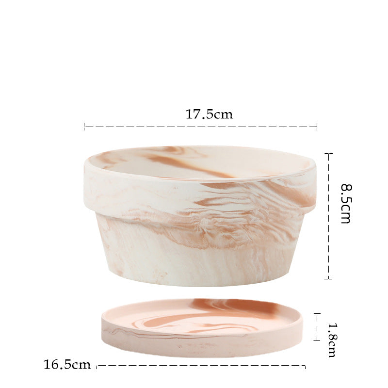 Gradient Macchiato Red And White Pottery