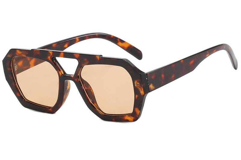 Double Beam Irregular Sunglasses