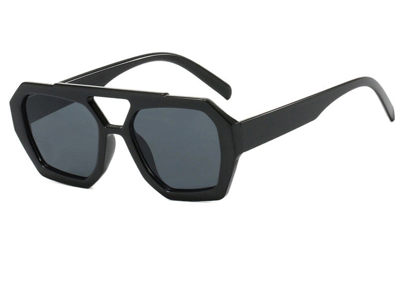 Double Beam Irregular Sunglasses