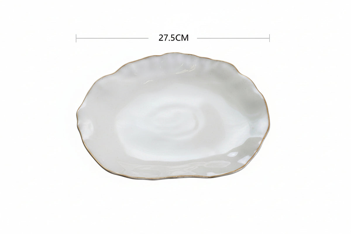 Irregular ceramic dinner plates