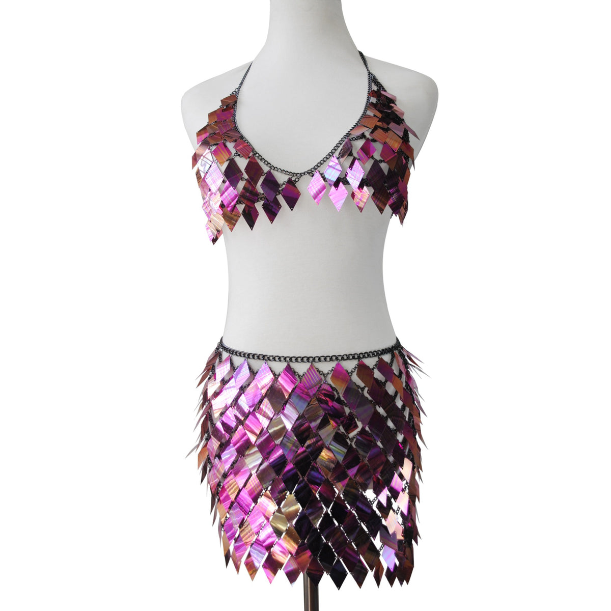 Multi layer Rhombus Tassel Chain Set