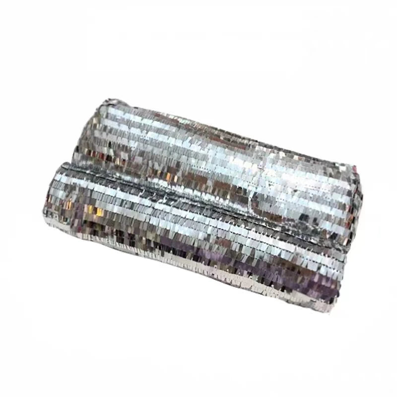Women silver evening clutch Bag