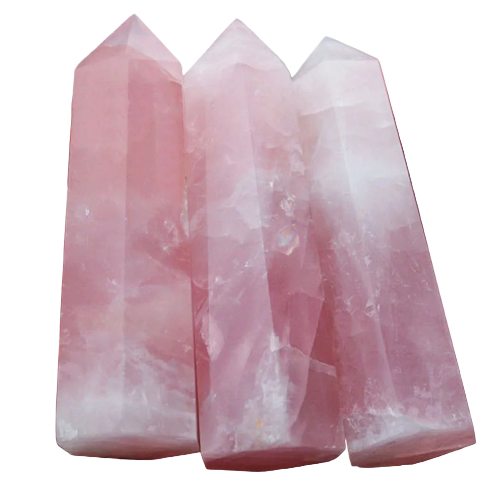 1PC Large 100% Natural Pink Rose Quartz Point