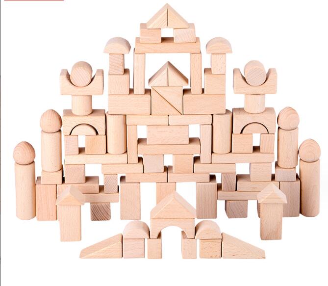 100 Beech Wood Blocks