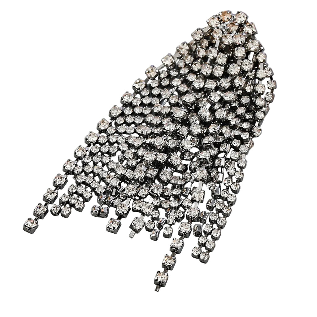 Rhinestone Tassel Earrings