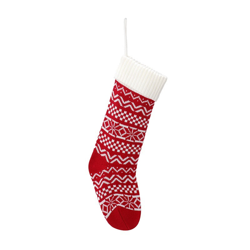 Red and Green Wool Stocking