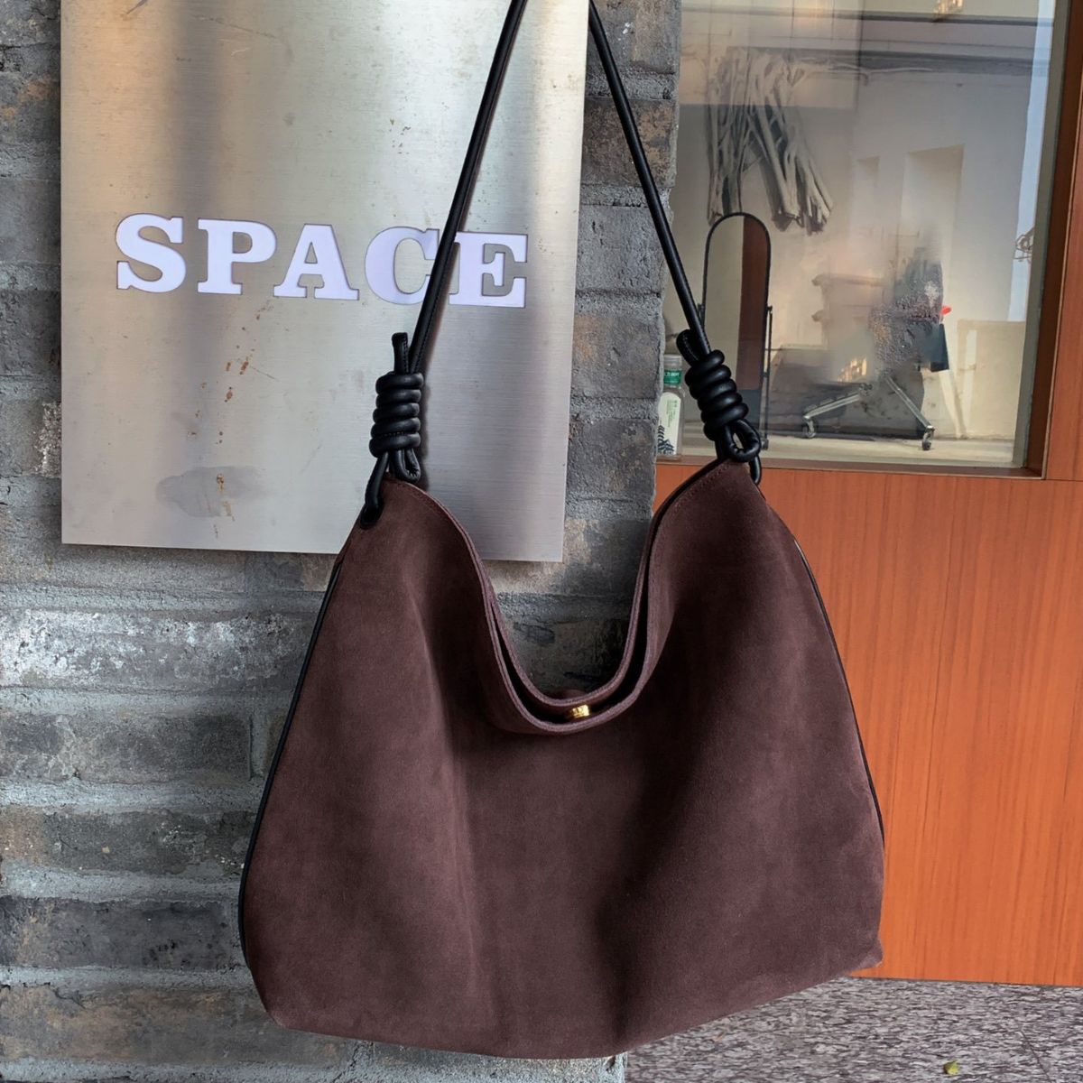 Suede Leather Large-Capacity Shoulder Bag