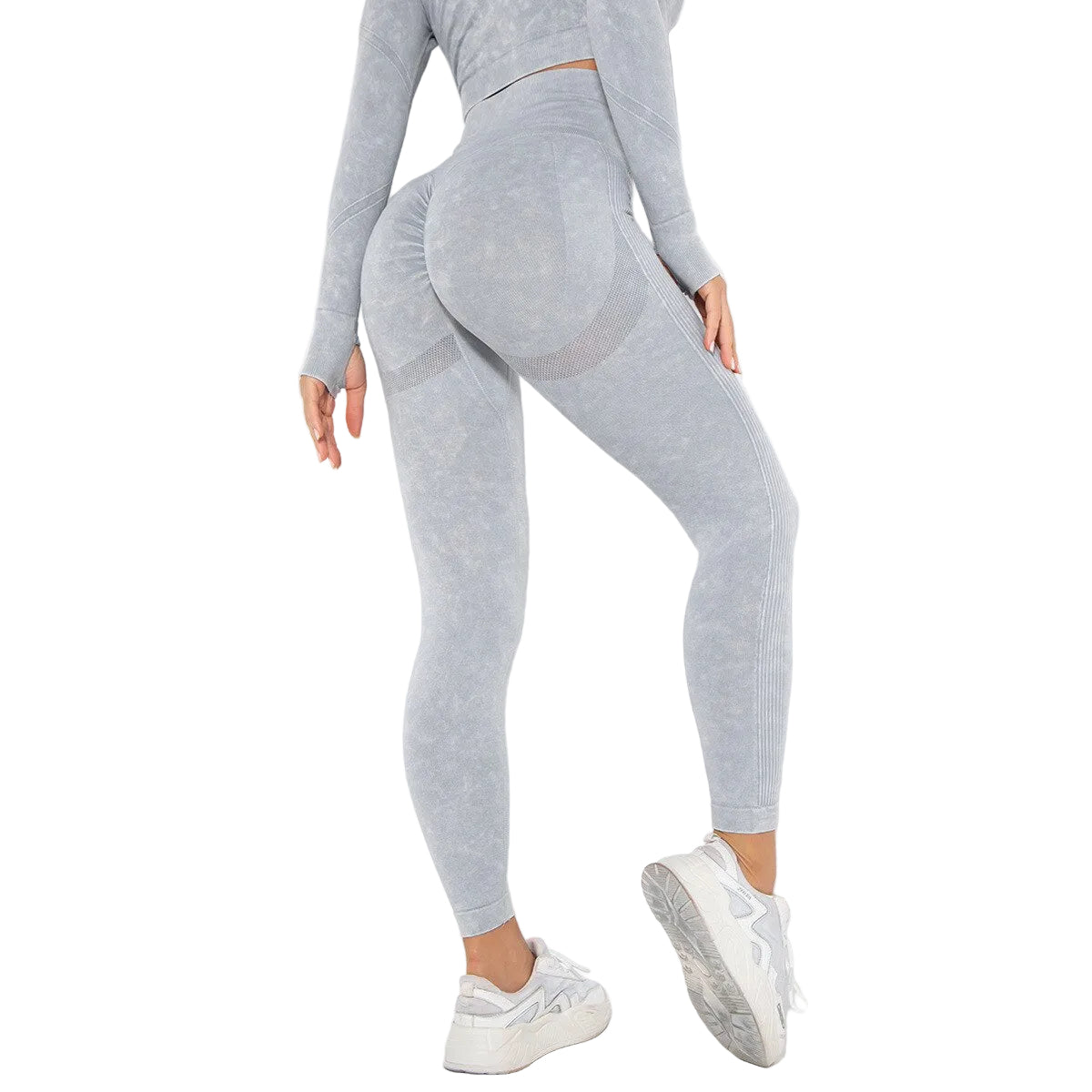Tie-dye High Waist Seamless Yoga Set