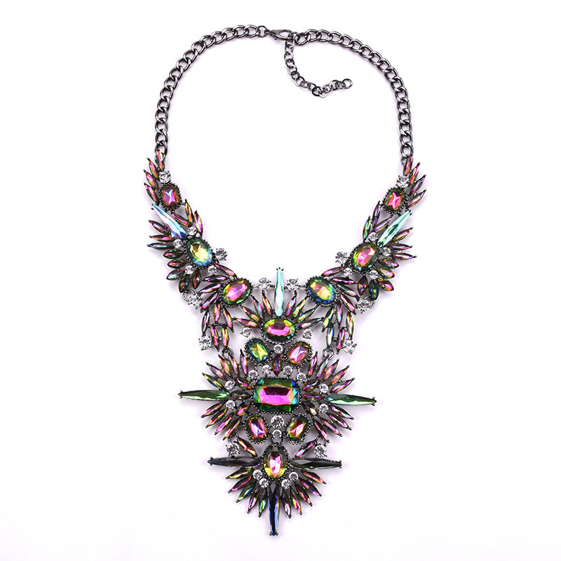 Statement Boho Rhinestone Necklace