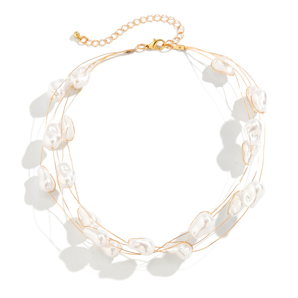 Baroque Imitation Pearl Necklace