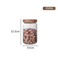 Kitchen Storage Wood Lid Glass