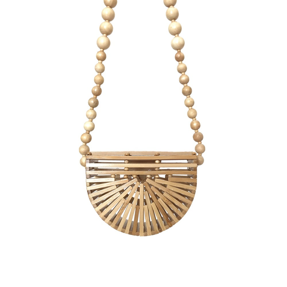 Small Fresh Bamboo Basket Bag