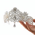 Silver Rhinestone Forehead Crown