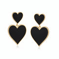 Large Metal Heart Drop Earrings