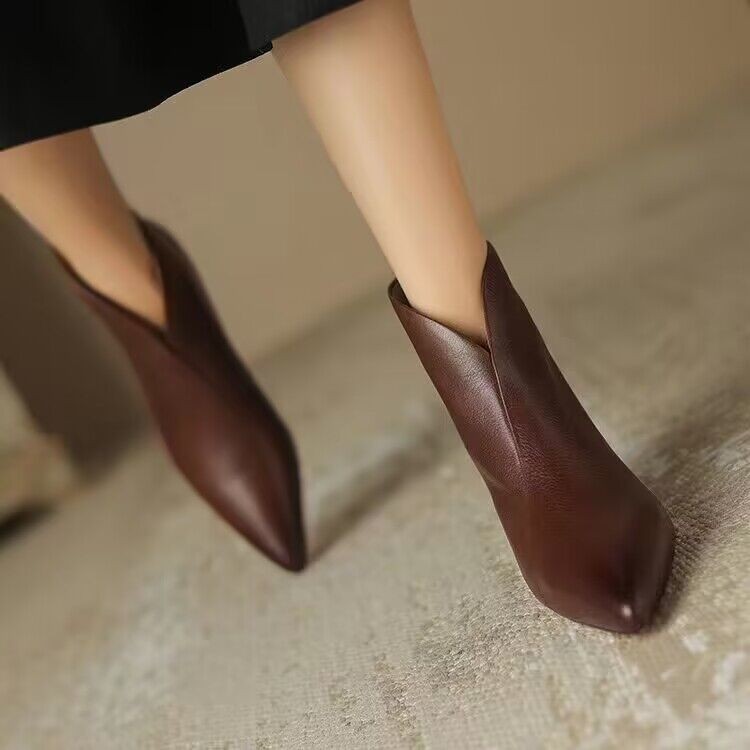 French-style Kitten-heeled Chic Ankle Boots