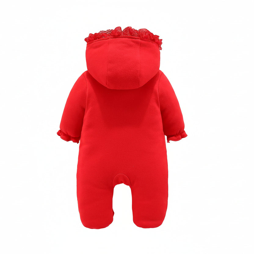 Baby hooded romper