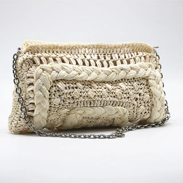 Woven Straw Beach Bag Handmade