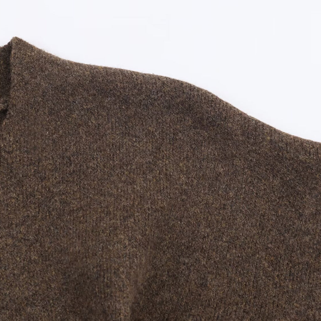 Scarf Collar Knitted Jumper