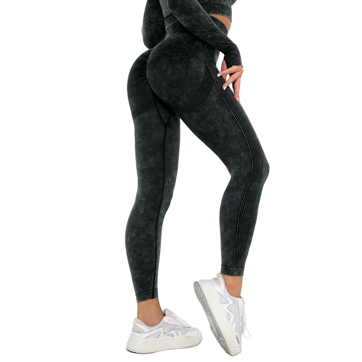 Tie-dye High Waist Seamless Yoga Set