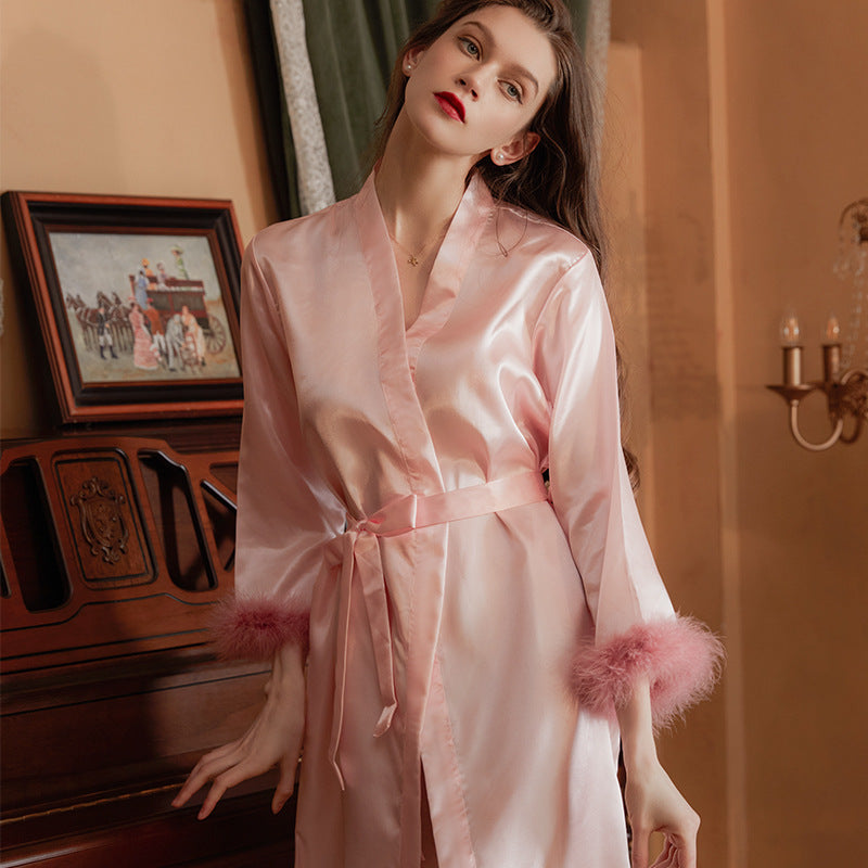 Ladies Feather Wedding Gown