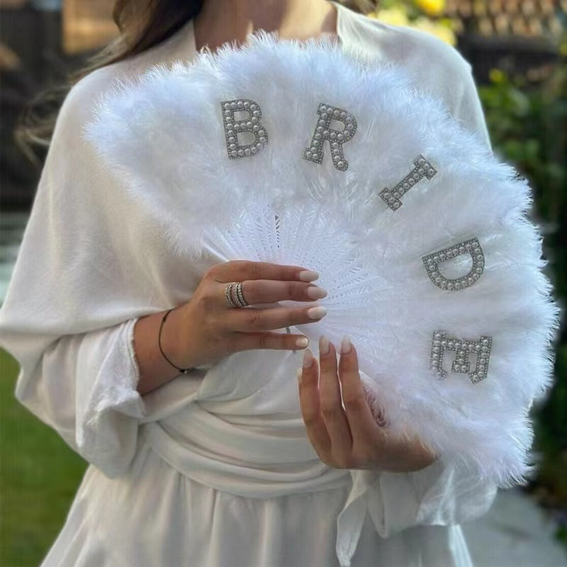Bride Feather Fan
