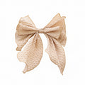 Solid Color Fabric Crumpled Bow Hair Accessory