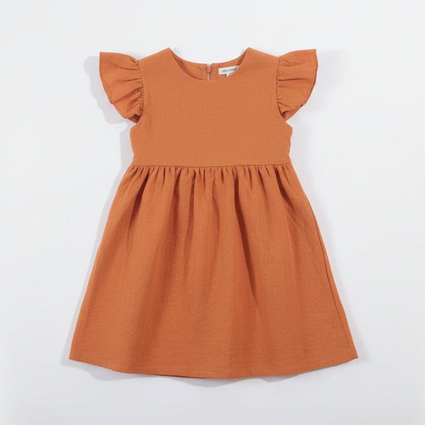 Cotton And Linen Blend Children Dress
