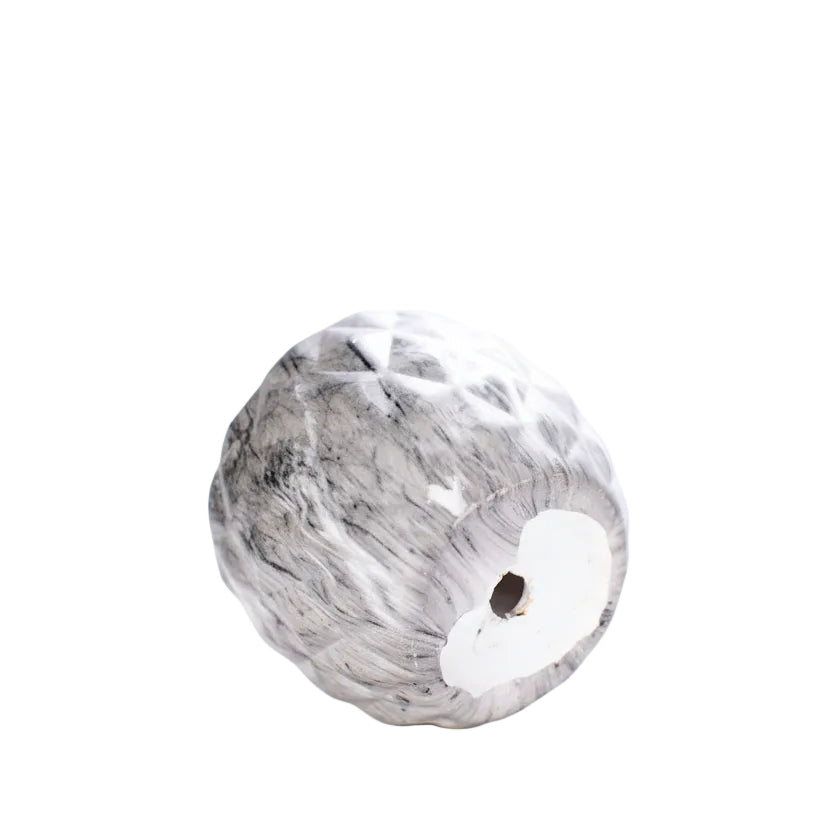 Ceramic Plant Pot With Marble Patterned Finish