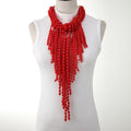 Bohemian beaded hand-woven necklace