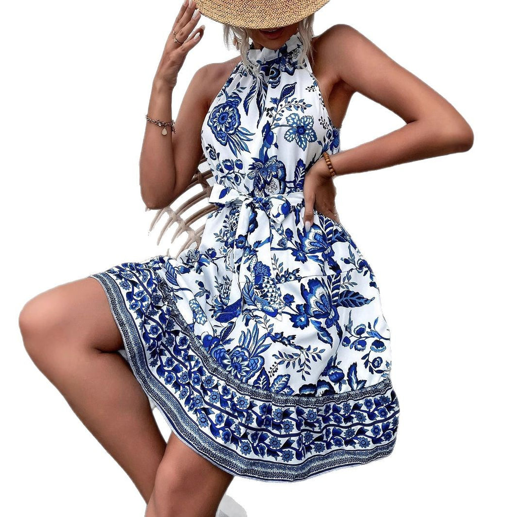 Bohemian High Neck A-line Dress