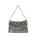 Retro Metal Sequin Silver Bag