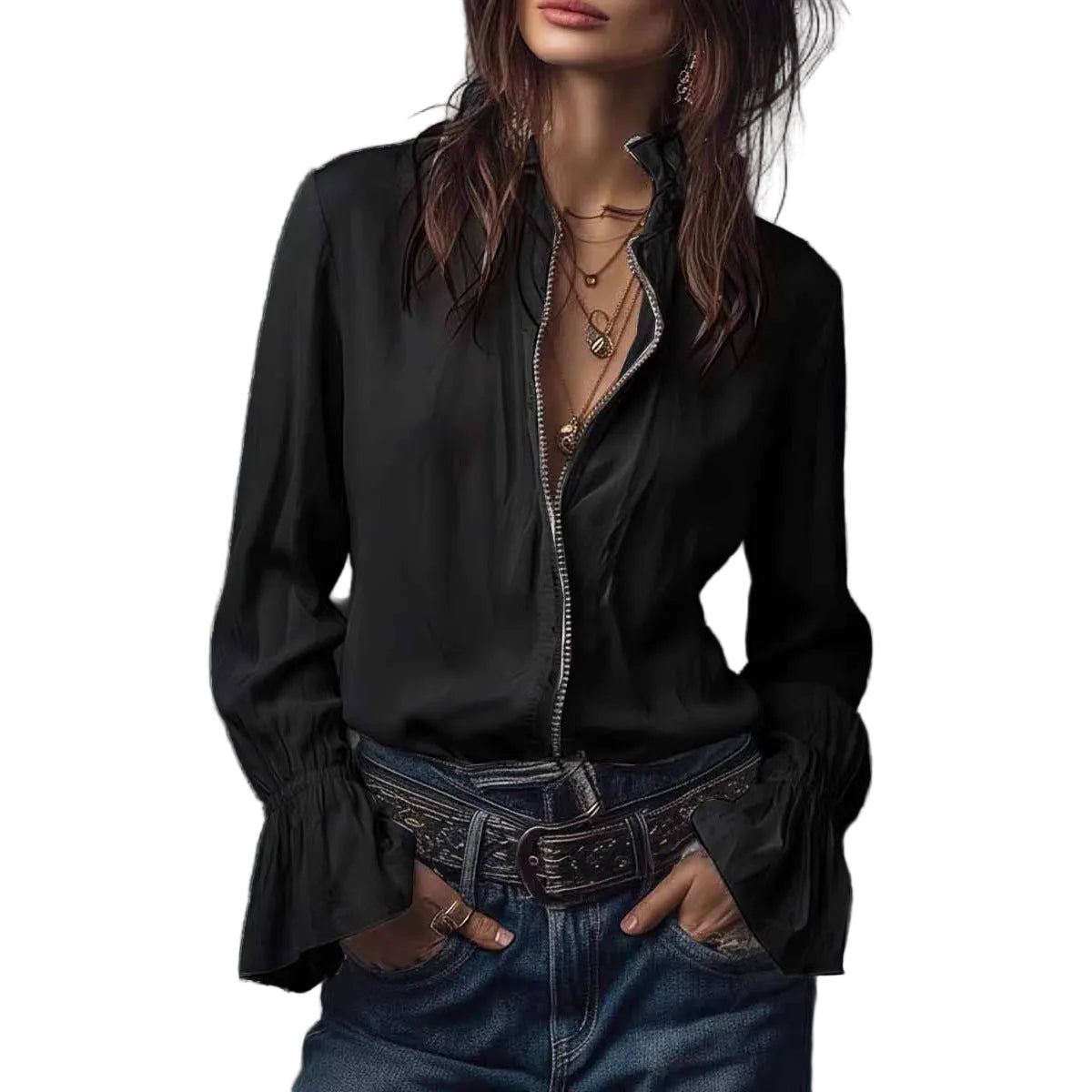 Ruffle Sleeve Shirt