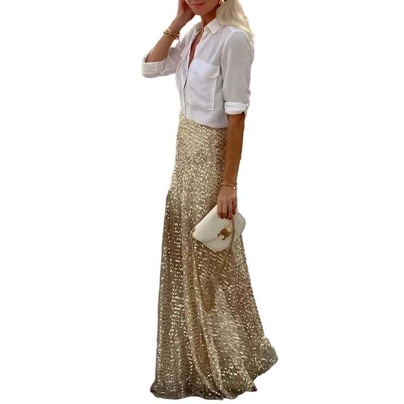 Sequin Maxi Skirt