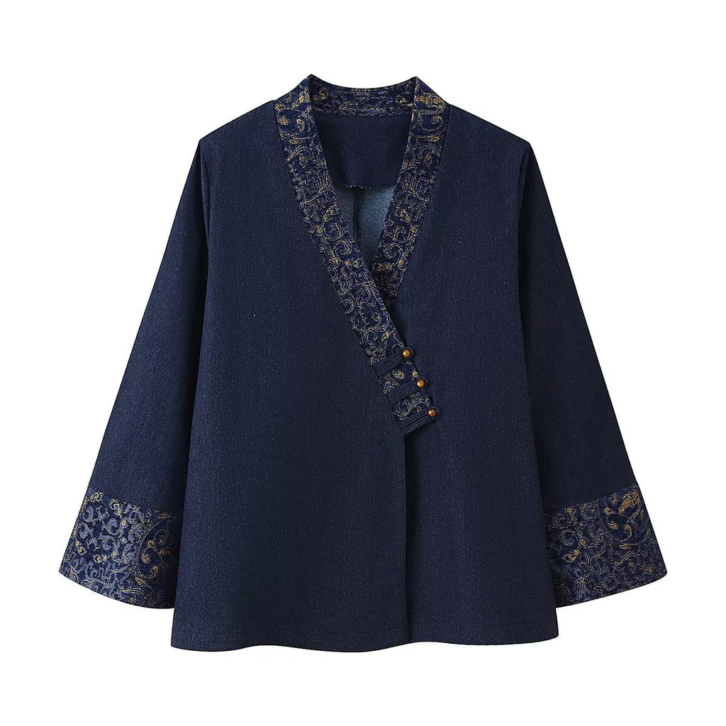 Jacquard Denim Kimono