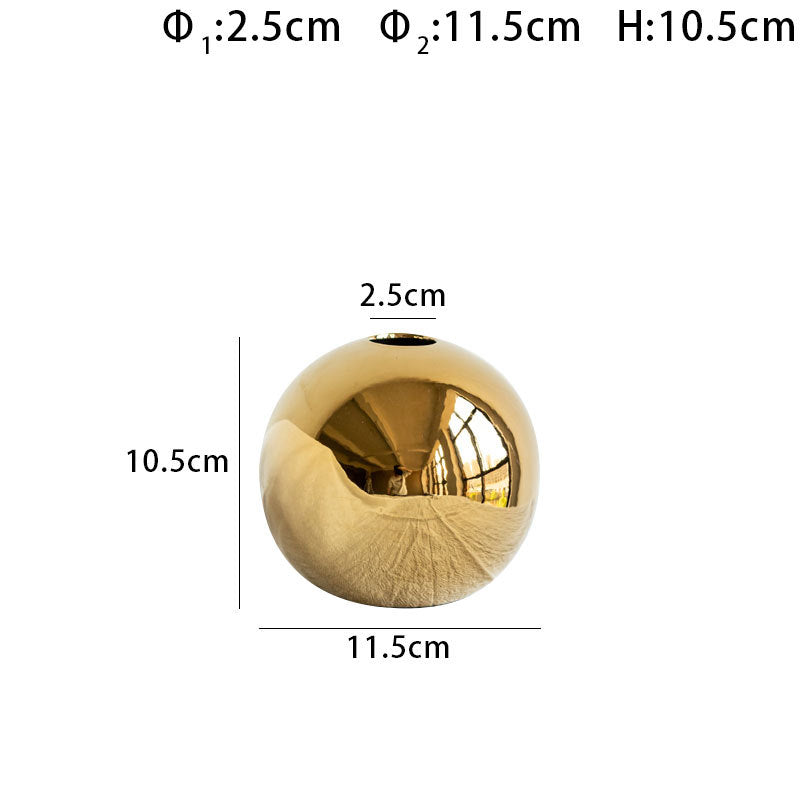 Gold Plated Ceramic Vase