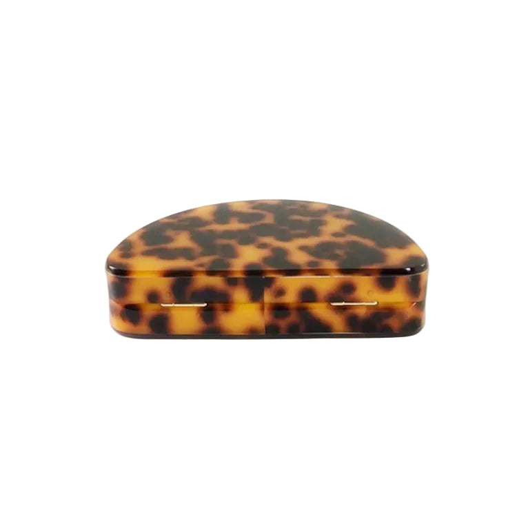 Leopard Print Semicircle Acrylic Handbag