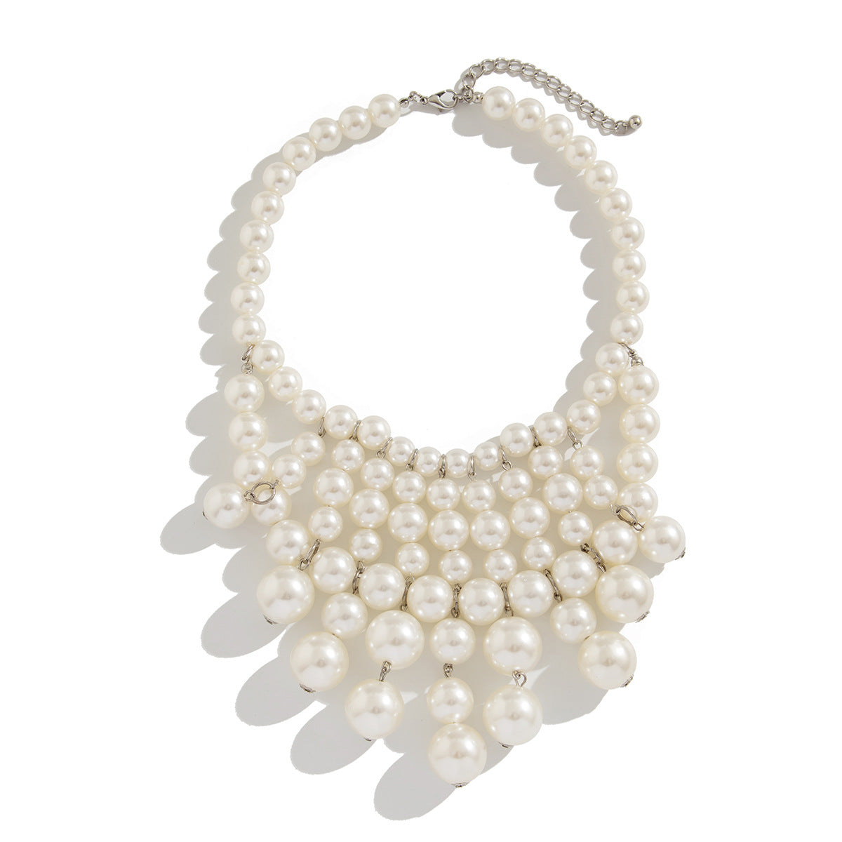 Pearl Tassel Necklace Set