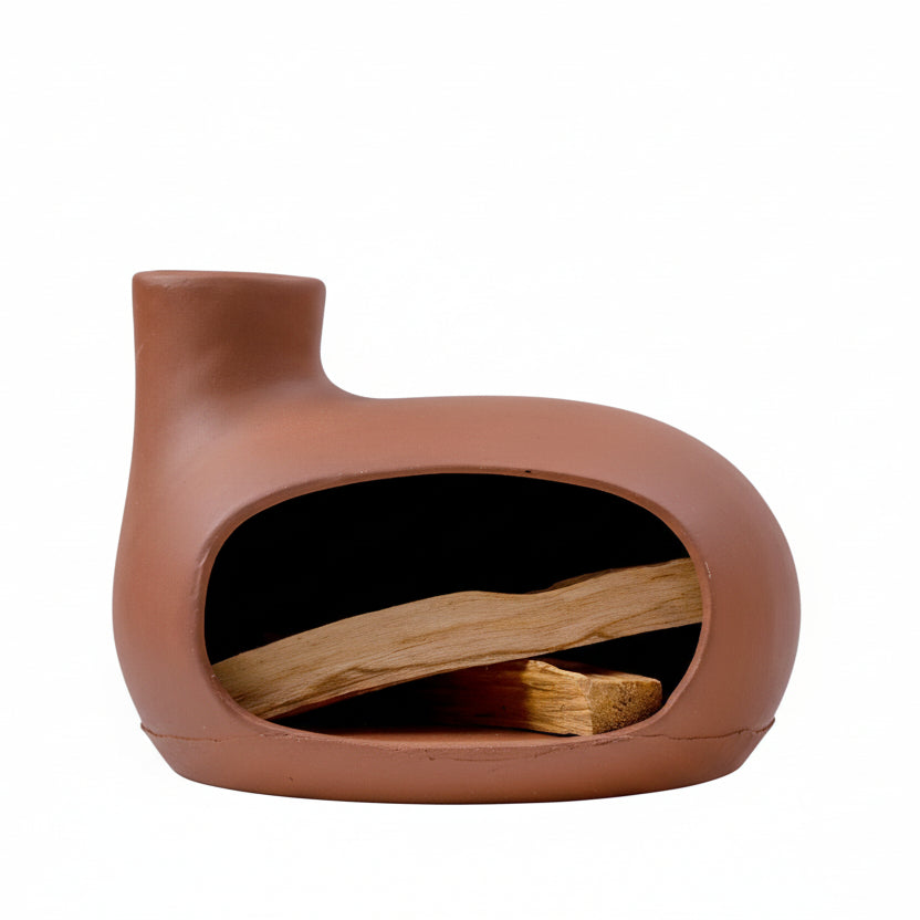 Ceramic Incense Burner with Palo Santo