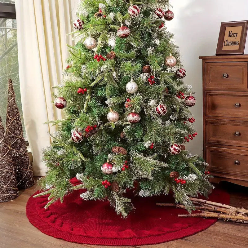 Knitted Christmas Tree Skirt