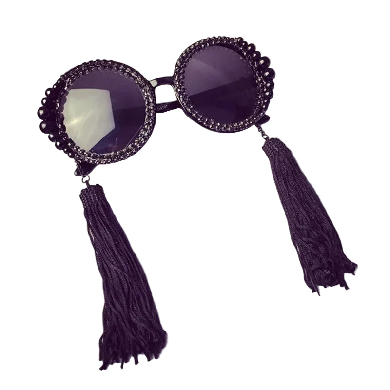 Round Tassel Sun Glasses