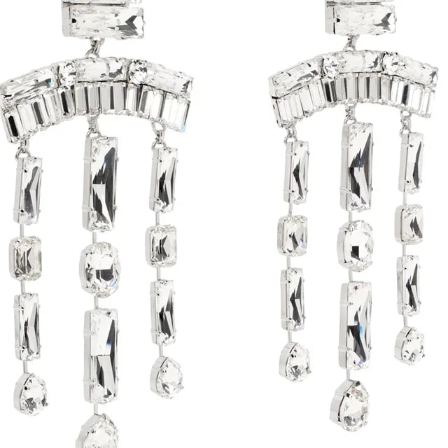 Geometric Rhinestone Oversized Earrings