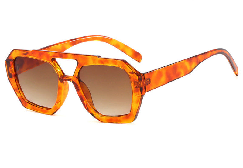 Double Beam Irregular Sunglasses